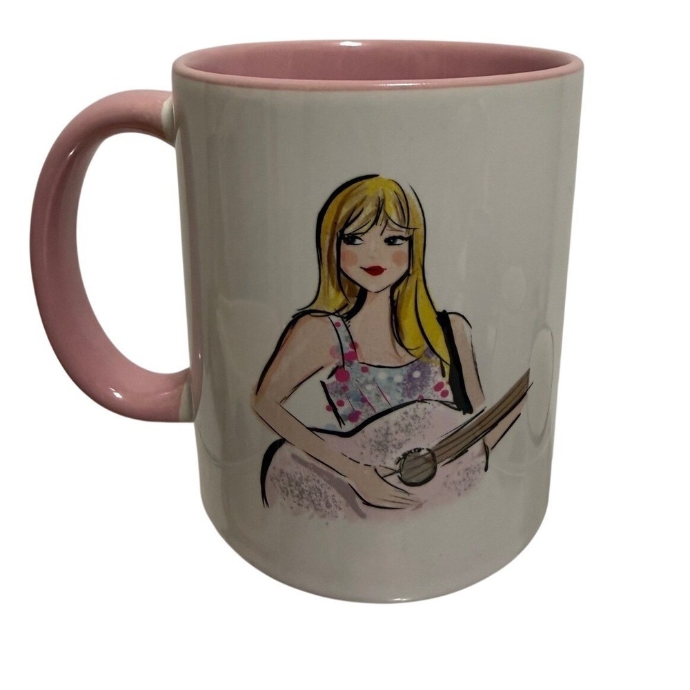 Orca Coatings Pop Star Inspired Ceramic Coffee Mug White Pink